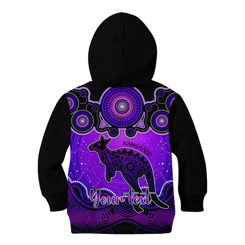 personalised-australia-aries-kangaroo-zodiac-kid-hoodie-auz-astrology-aboriginal-purple