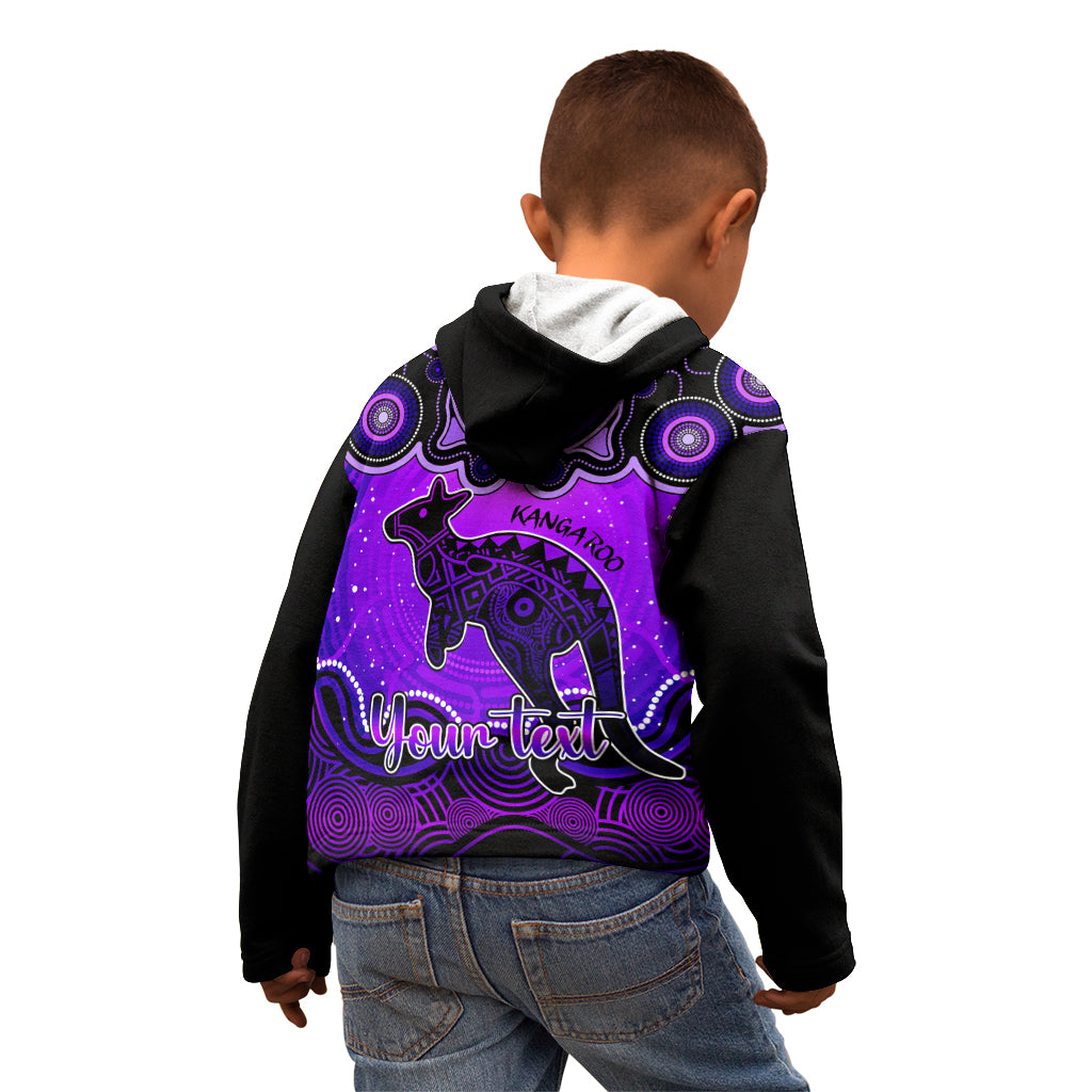 personalised-australia-aries-kangaroo-zodiac-kid-hoodie-auz-astrology-aboriginal-purple