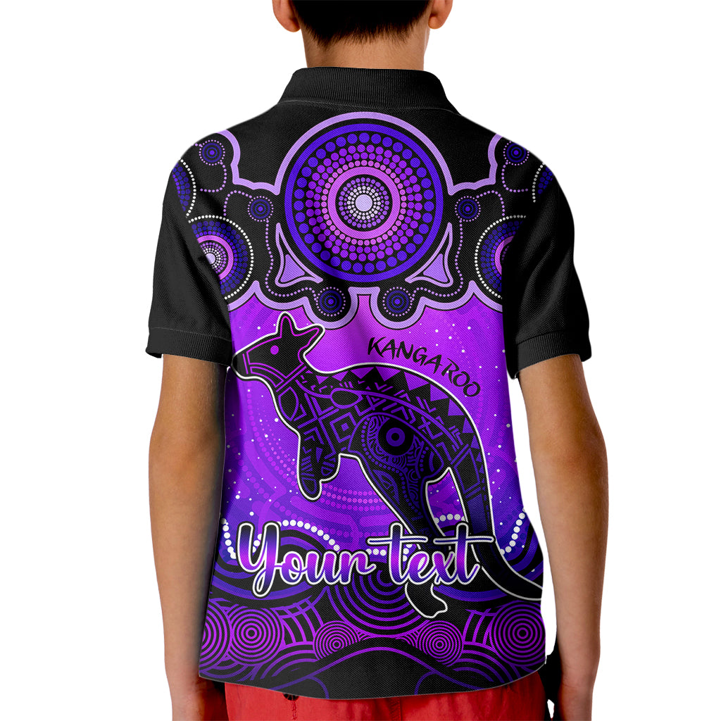 personalised-australia-aries-kangaroo-zodiac-kid-polo-shirt-auz-astrology-aboriginal-purple