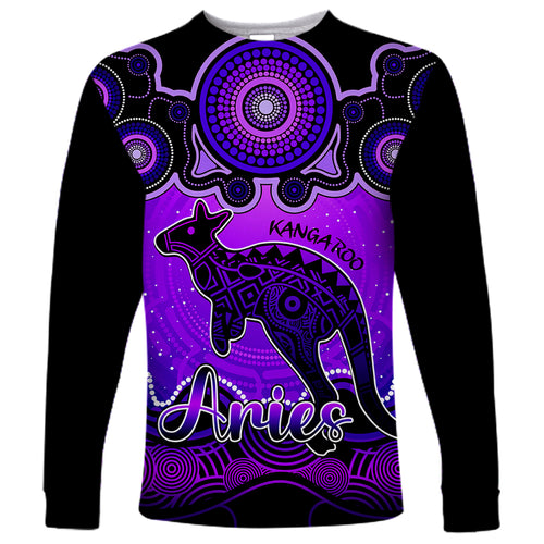personalised-australia-aries-kangaroo-zodiac-long-sleeve-shirt-auz-astrology-aboriginal-purple