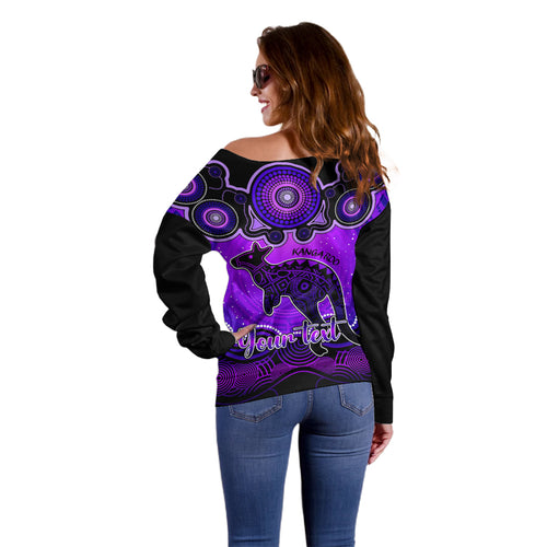 personalised-australia-aries-kangaroo-zodiac-off-shoulder-sweater-auz-astrology-aboriginal-purple