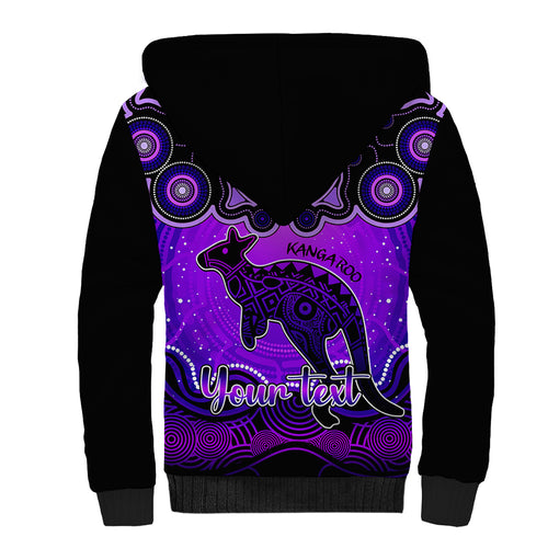 personalised-australia-aries-kangaroo-zodiac-sherpa-hoodie-auz-astrology-aboriginal-purple