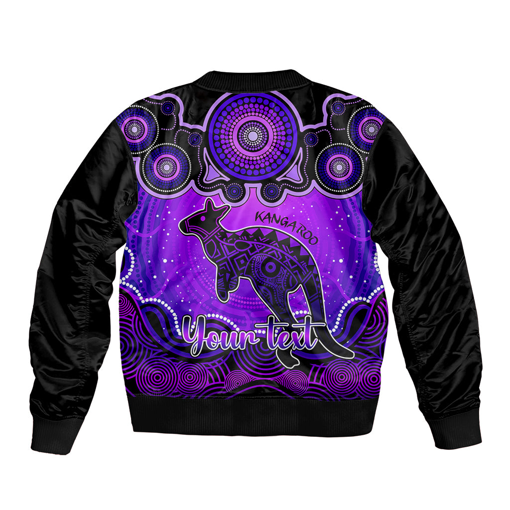 personalised-australia-aries-kangaroo-zodiac-sleeve-zip-bomber-jacket-auz-astrology-aboriginal-purple