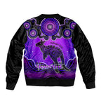 personalised-australia-aries-kangaroo-zodiac-sleeve-zip-bomber-jacket-auz-astrology-aboriginal-purple