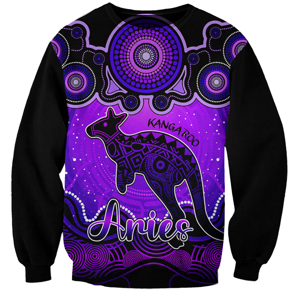 personalised-australia-aries-kangaroo-zodiac-sweatshirt-auz-astrology-aboriginal-purple