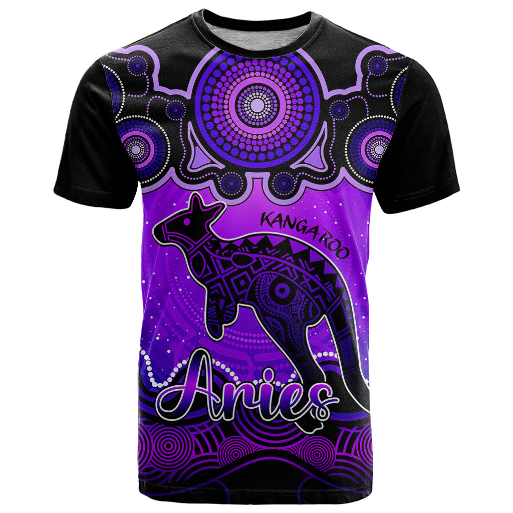 personalised-australia-aries-kangaroo-zodiac-t-shirt-auz-astrology-aboriginal-purple