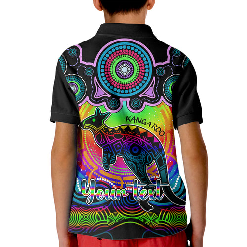 personalised-australia-aries-kangaroo-zodiac-kid-polo-shirt-auz-astrology-aboriginal-rainbow