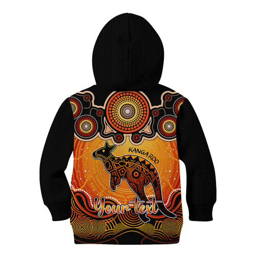 personalised-australia-aries-kangaroo-zodiac-kid-hoodie-auz-astrology-aboriginal-red