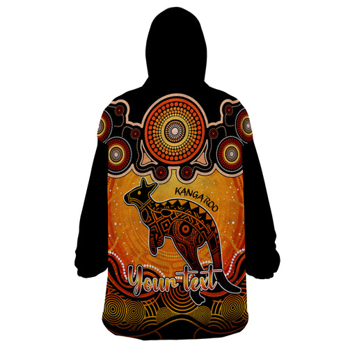 personalised-australia-aries-kangaroo-zodiac-wearable-blanket-hoodie-auz-astrology-aboriginal-red