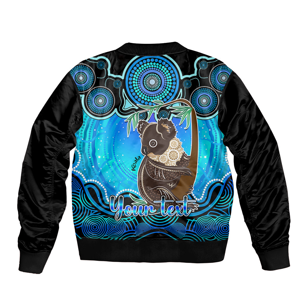 personalised-australia-cancer-koala-zodiac-bomber-jacket-auz-astrology-aboriginal-aqua