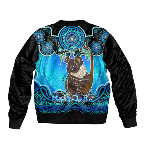 personalised-australia-cancer-koala-zodiac-bomber-jacket-auz-astrology-aboriginal-aqua