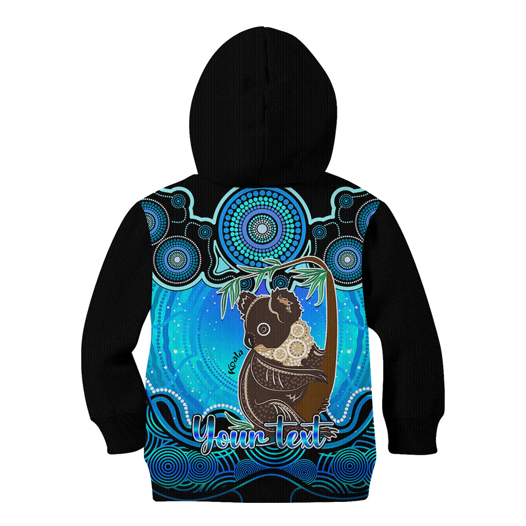 personalised-australia-cancer-koala-zodiac-kid-hoodie-auz-astrology-aboriginal-aqua