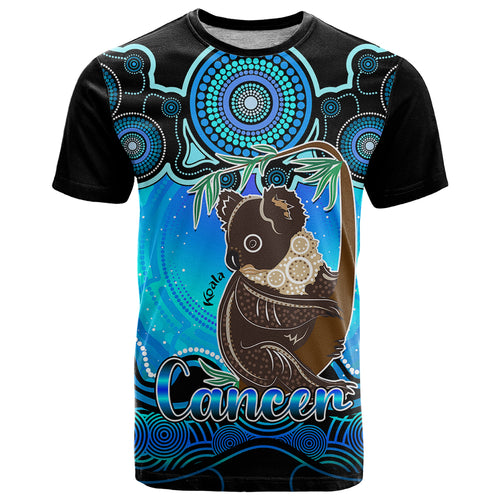 personalised-australia-cancer-koala-zodiac-t-shirt-auz-astrology-aboriginal-aqua