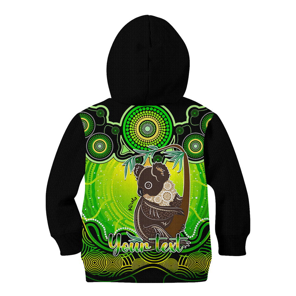 personalised-australia-cancer-koala-zodiac-kid-hoodie-auz-astrology-aboriginal-green