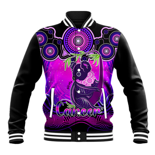 personalised-australia-cancer-koala-zodiac-baseball-jacket-auz-astrology-aboriginal-magenta
