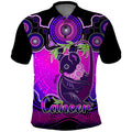 personalised-australia-cancer-koala-zodiac-polo-shirt-auz-astrology-aboriginal-magenta