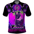 personalised-australia-cancer-koala-zodiac-polo-shirt-auz-astrology-aboriginal-magenta