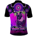personalised-australia-cancer-koala-zodiac-polo-shirt-auz-astrology-aboriginal-magenta