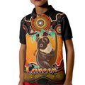 personalised-australia-cancer-koala-zodiac-kid-polo-shirt-auz-astrology-aboriginal-red