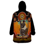 personalised-australia-cancer-koala-zodiac-wearable-blanket-hoodie-auz-astrology-aboriginal-red