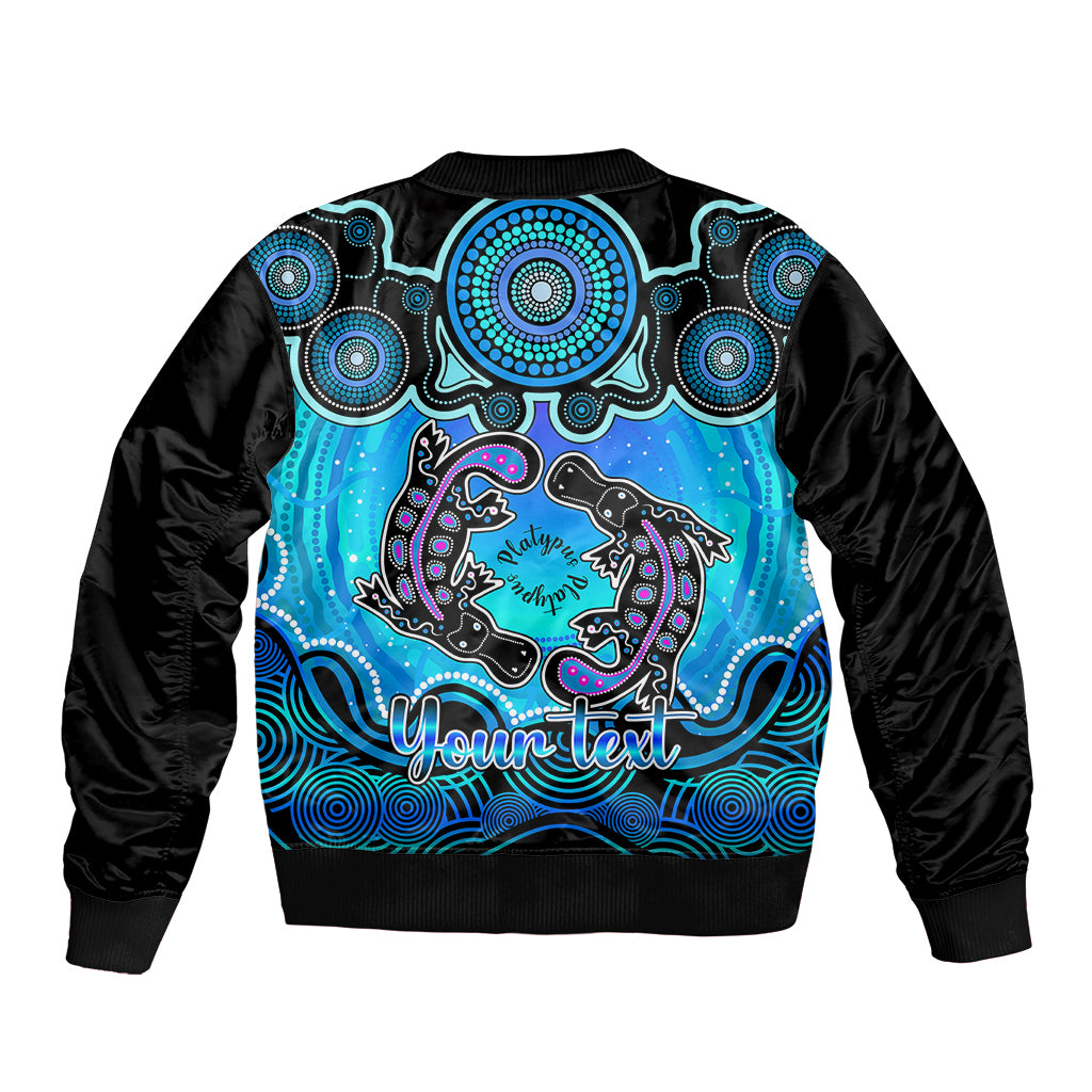 personalised-australia-pisces-platypus-zodiac-bomber-jacket-auz-astrology-aboriginal-aqua