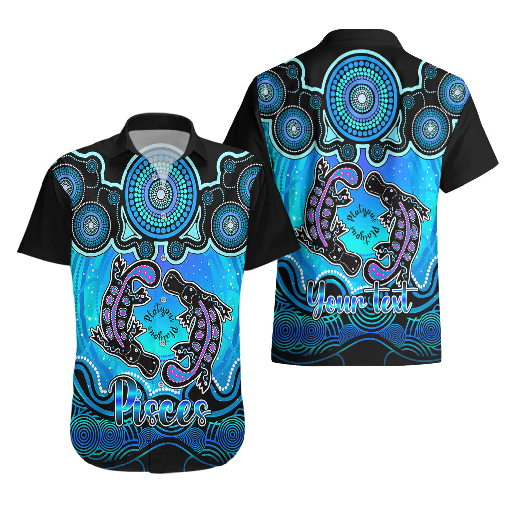 personalised-australia-pisces-platypus-zodiac-hawaiian-shirt-auz-astrology-aboriginal-aqua