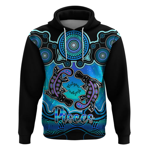 personalised-australia-pisces-platypus-zodiac-hoodie-auz-astrology-aboriginal-aqua