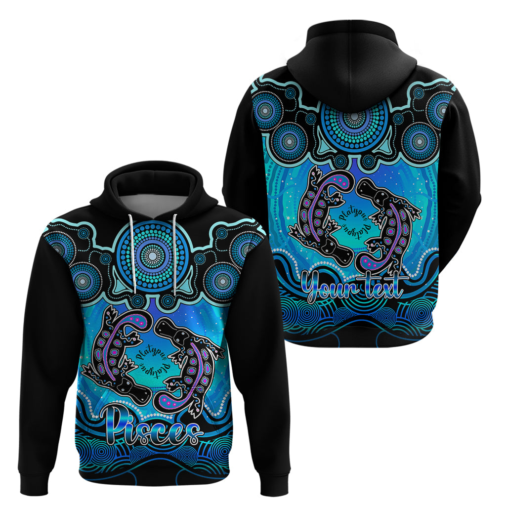personalised-australia-pisces-platypus-zodiac-hoodie-auz-astrology-aboriginal-aqua