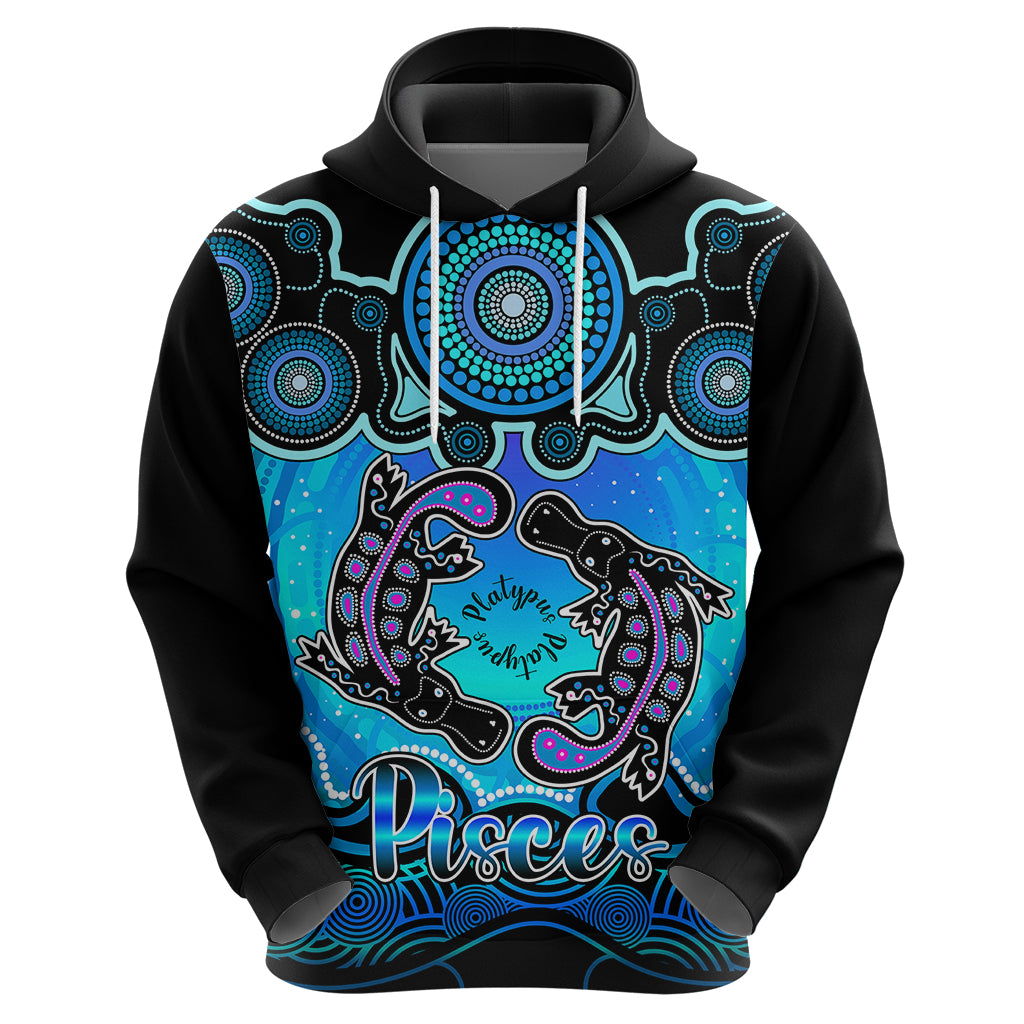 personalised-australia-pisces-platypus-zodiac-hoodie-auz-astrology-aboriginal-aqua