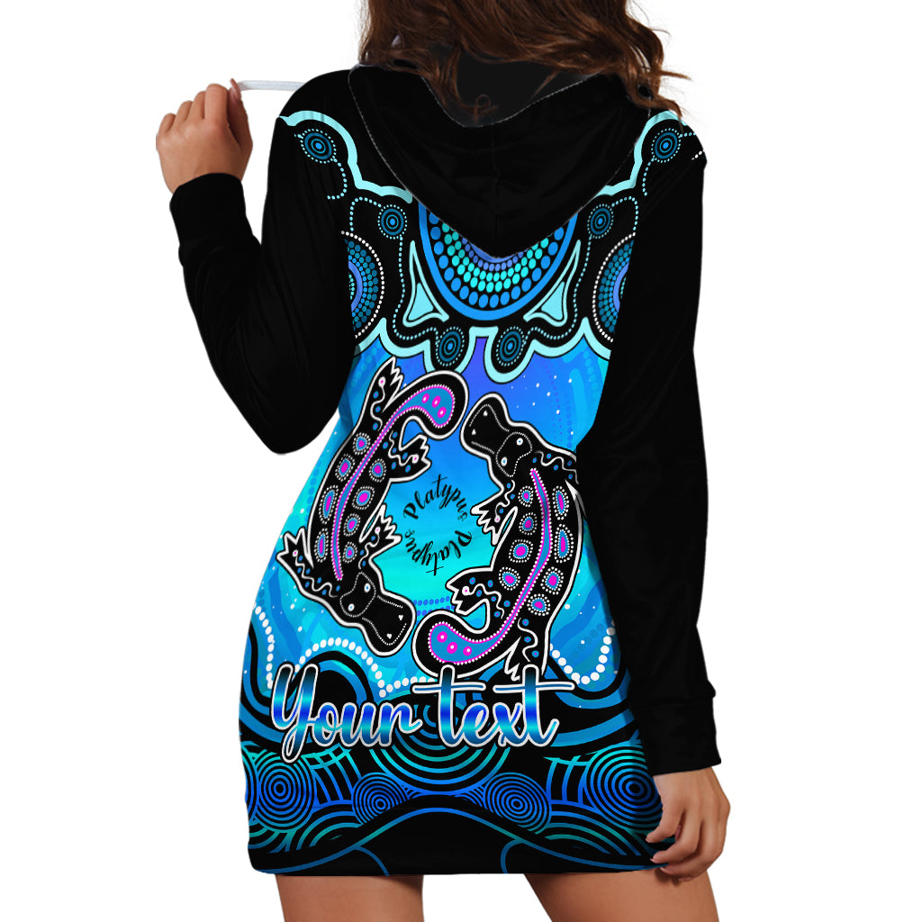 personalised-australia-pisces-platypus-zodiac-hoodie-dress-auz-astrology-aboriginal-aqua
