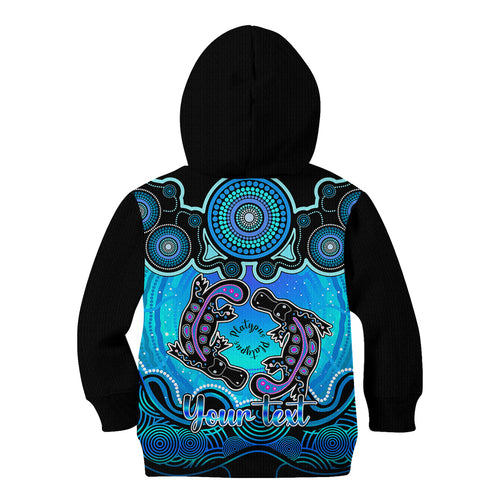 personalised-australia-pisces-platypus-zodiac-kid-hoodie-auz-astrology-aboriginal-aqua