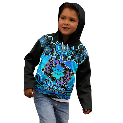 personalised-australia-pisces-platypus-zodiac-kid-hoodie-auz-astrology-aboriginal-aqua
