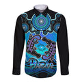 personalised-australia-pisces-platypus-zodiac-long-sleeve-button-shirt-auz-astrology-aboriginal-aqua