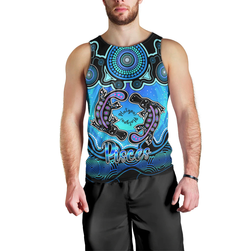 personalised-australia-pisces-platypus-zodiac-men-tank-top-auz-astrology-aboriginal-aqua