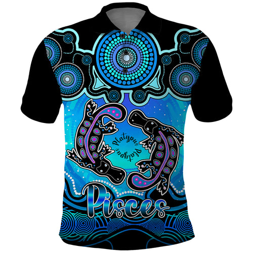 personalised-australia-pisces-platypus-zodiac-polo-shirt-auz-astrology-aboriginal-aqua