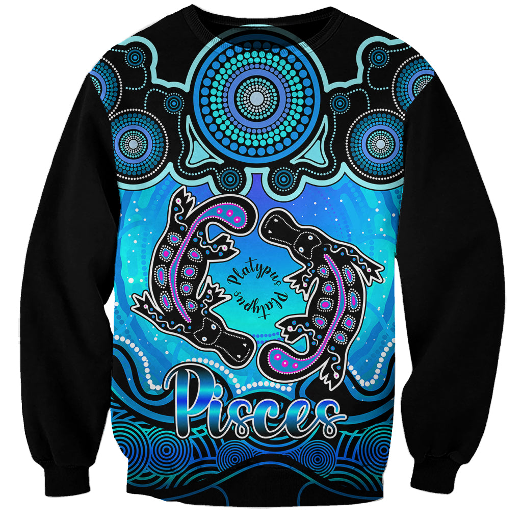 personalised-australia-pisces-platypus-zodiac-sweatshirt-auz-astrology-aboriginal-aqua