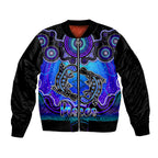 personalised-australia-pisces-platypus-zodiac-bomber-jacket-auz-astrology-aboriginal-blue