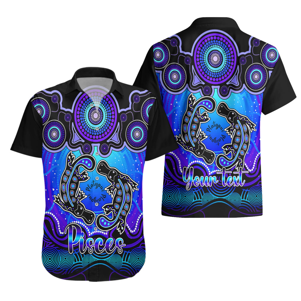 personalised-australia-pisces-platypus-zodiac-hawaiian-shirt-auz-astrology-aboriginal-blue