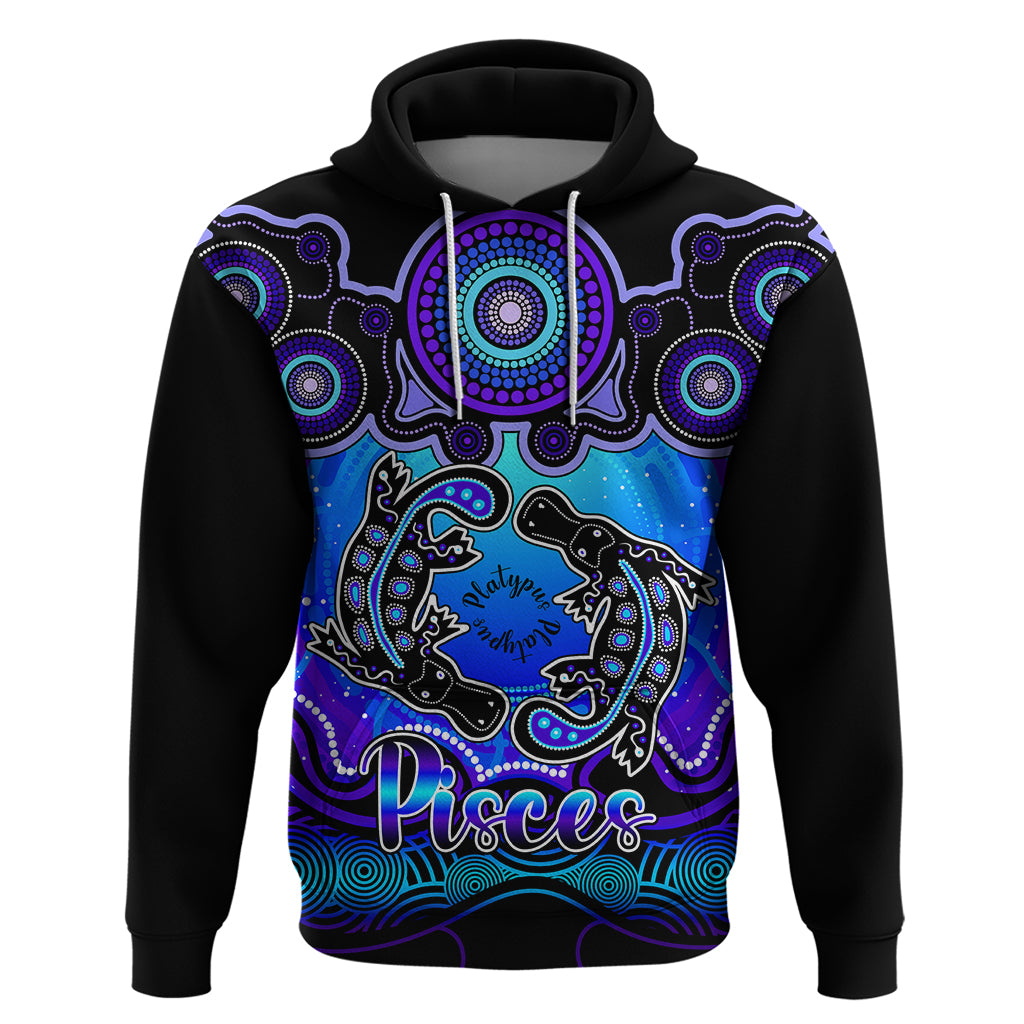 personalised-australia-pisces-platypus-zodiac-hoodie-auz-astrology-aboriginal-blue