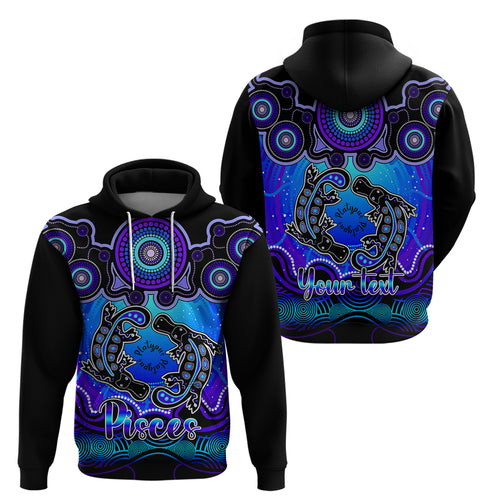personalised-australia-pisces-platypus-zodiac-hoodie-auz-astrology-aboriginal-blue