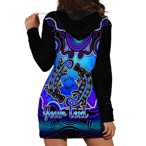 personalised-australia-pisces-platypus-zodiac-hoodie-dress-auz-astrology-aboriginal-blue