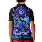 personalised-australia-pisces-platypus-zodiac-kid-polo-shirt-auz-astrology-aboriginal-blue