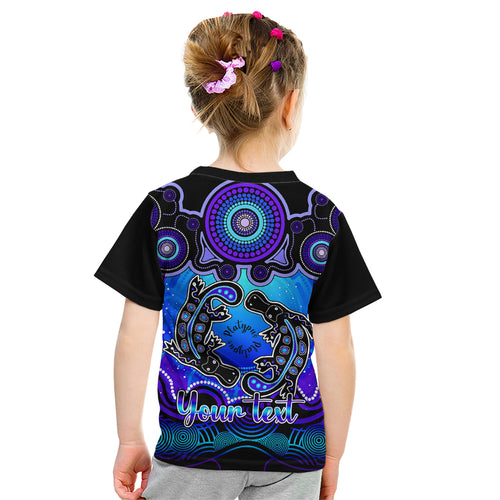 personalised-australia-pisces-platypus-zodiac-kid-t-shirt-auz-astrology-aboriginal-blue