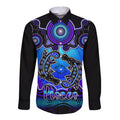 personalised-australia-pisces-platypus-zodiac-long-sleeve-button-shirt-auz-astrology-aboriginal-blue