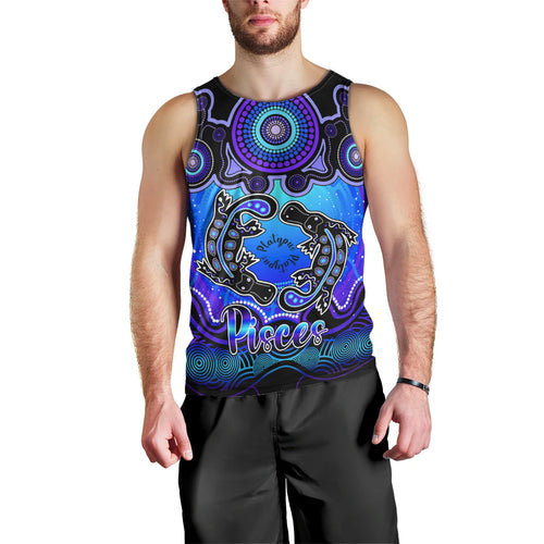 personalised-australia-pisces-platypus-zodiac-men-tank-top-auz-astrology-aboriginal-blue