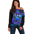 personalised-australia-pisces-platypus-zodiac-off-shoulder-sweater-auz-astrology-aboriginal-blue
