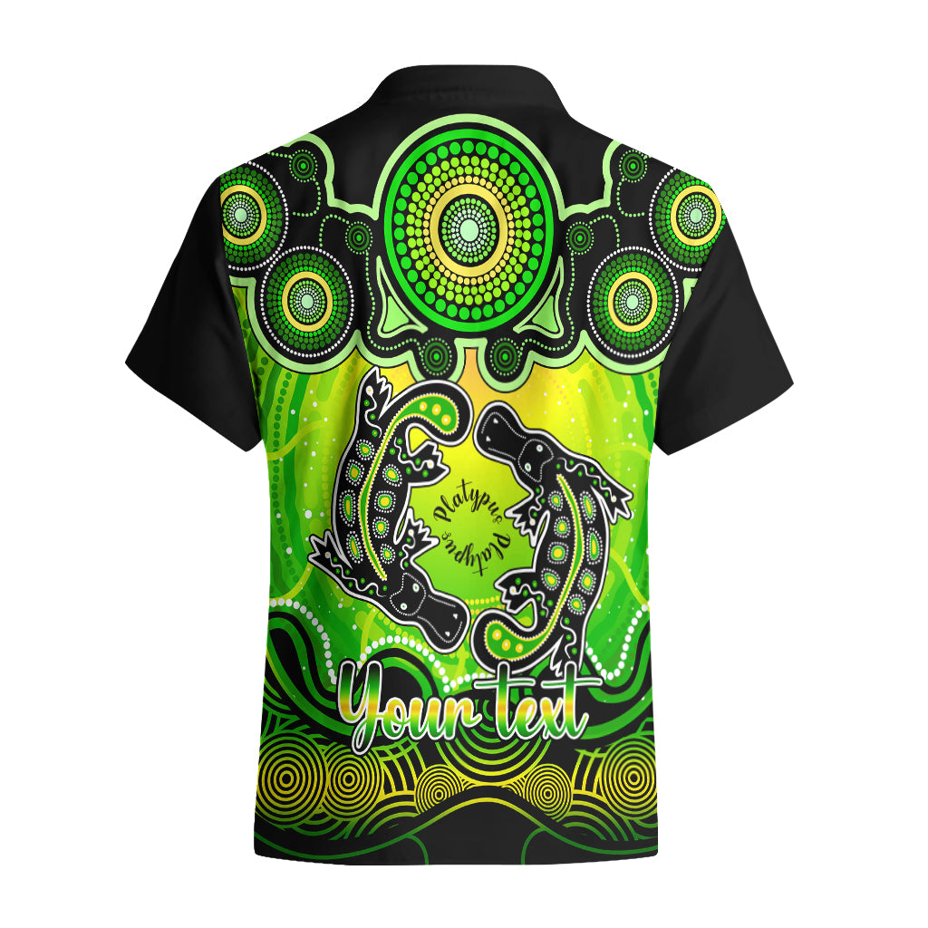 personalised-australia-pisces-platypus-zodiac-hawaiian-shirt-auz-astrology-aboriginal-green