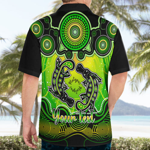 personalised-australia-pisces-platypus-zodiac-hawaiian-shirt-auz-astrology-aboriginal-green