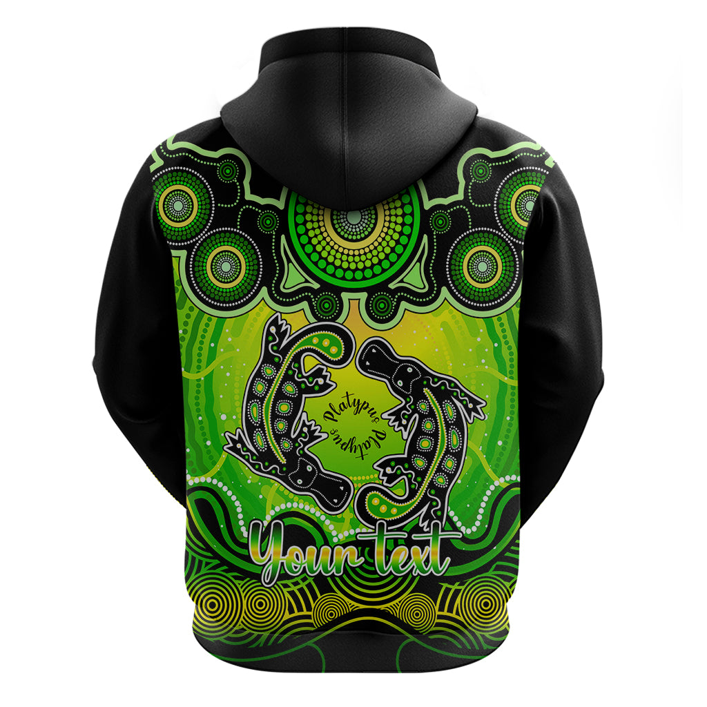 personalised-australia-pisces-platypus-zodiac-hoodie-auz-astrology-aboriginal-green