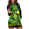 personalised-australia-pisces-platypus-zodiac-hoodie-dress-auz-astrology-aboriginal-green